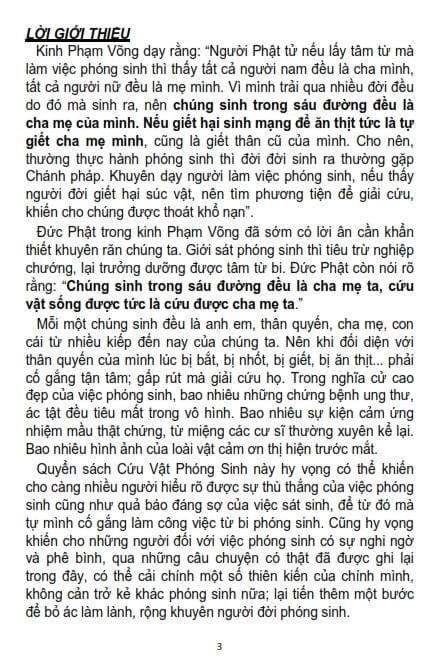 Cứu Vật Phóng Sanh