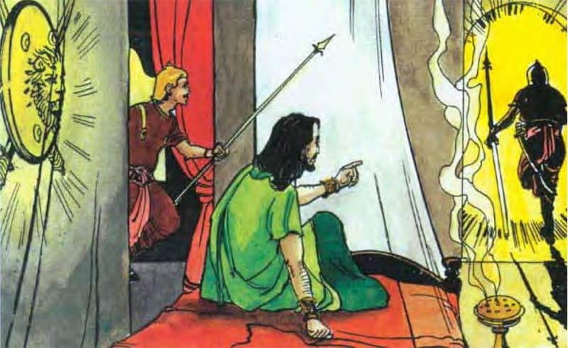 Nhà vua Pasenadi thình lình thức dậy bởi ánh sáng lạ kì