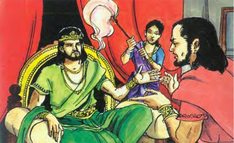 Bhaggavā thuật lại cho nhà vua tiên đoán của chiêm tinh