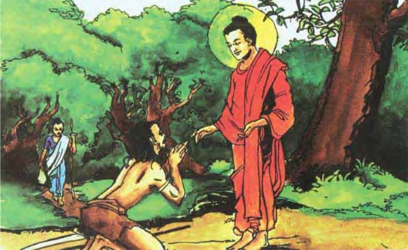 Angulimāla xin được gia nhập vào tăng đoàn