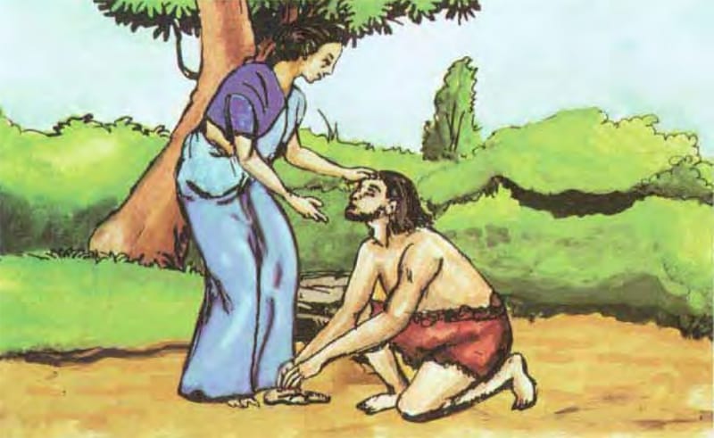 Mantani cầu chúc Angulimāla