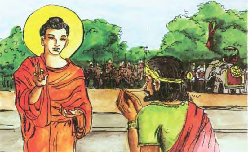 Vua Pasenadi tán dương công đức của Đức Phật