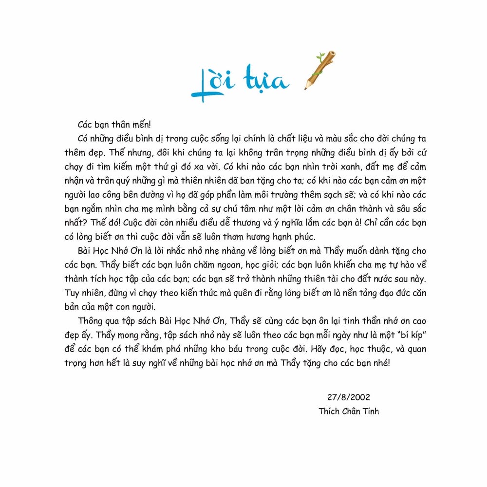 Bài Học Nhớ Ơn