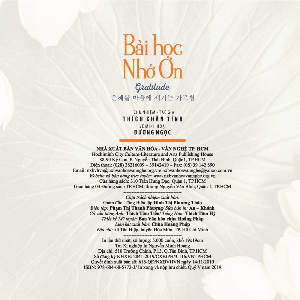 Bài Học Nhớ Ơn